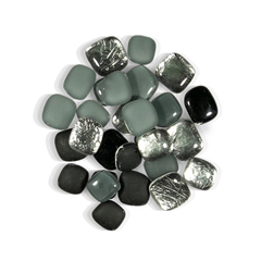 4 oz Black Silver Pebble Tile