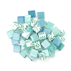 Lt. Blue & Teal Patchwork Tile Mix