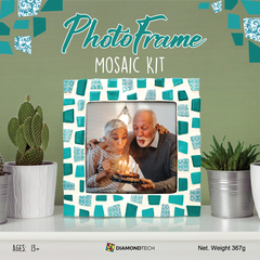 MOSAIC PICTURE FRAME KIT - TURQUOISE MIX
